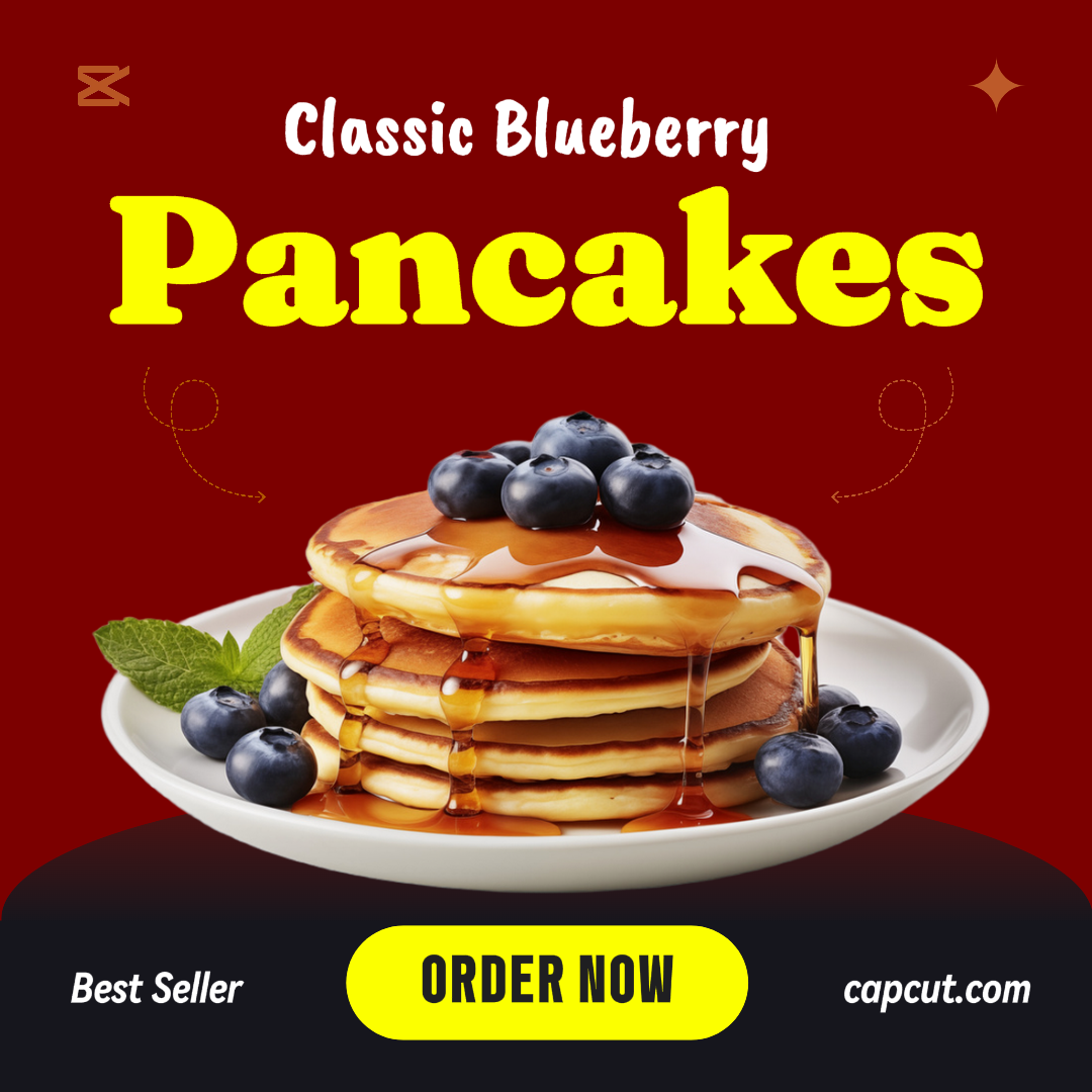 Publication Instagram de promotion de crêpes alimentaires classiques