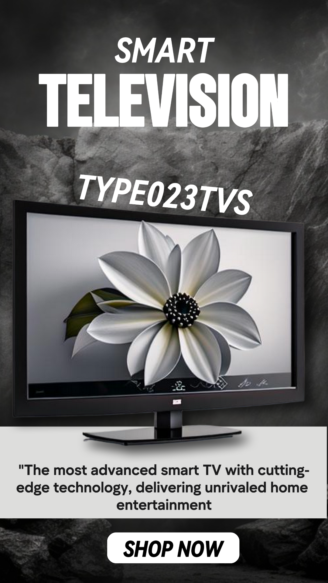 Electrónica, Televisión Inteligente, desain minimalis dengan fondo hitam, Historia de Instagram