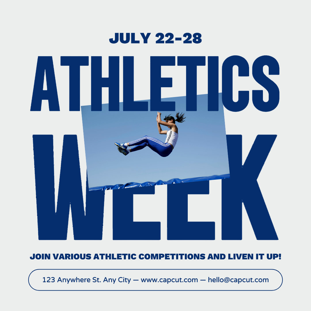 Semaine d'athlétisme des sports et des matchs bleu