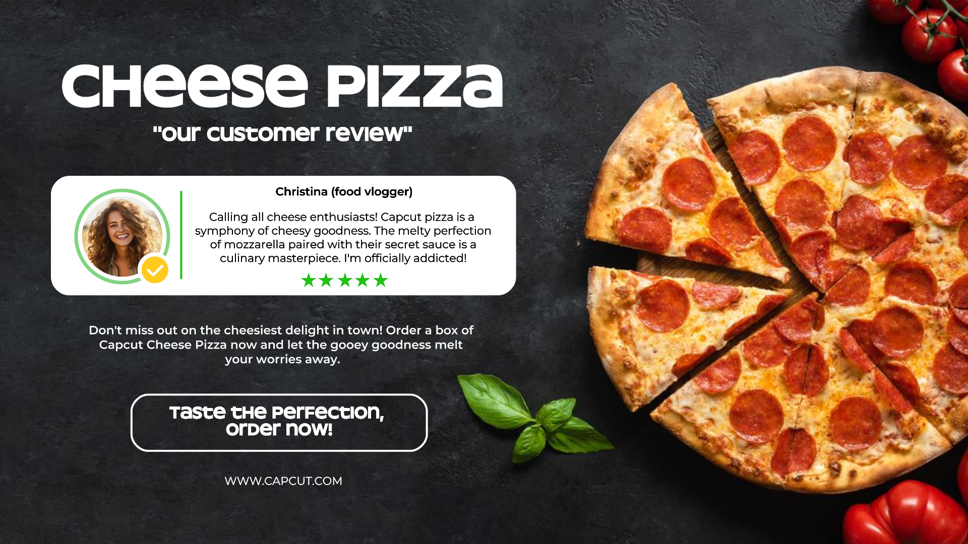 Lebensmittel-Zeugnis für Facebook-Anzeigen