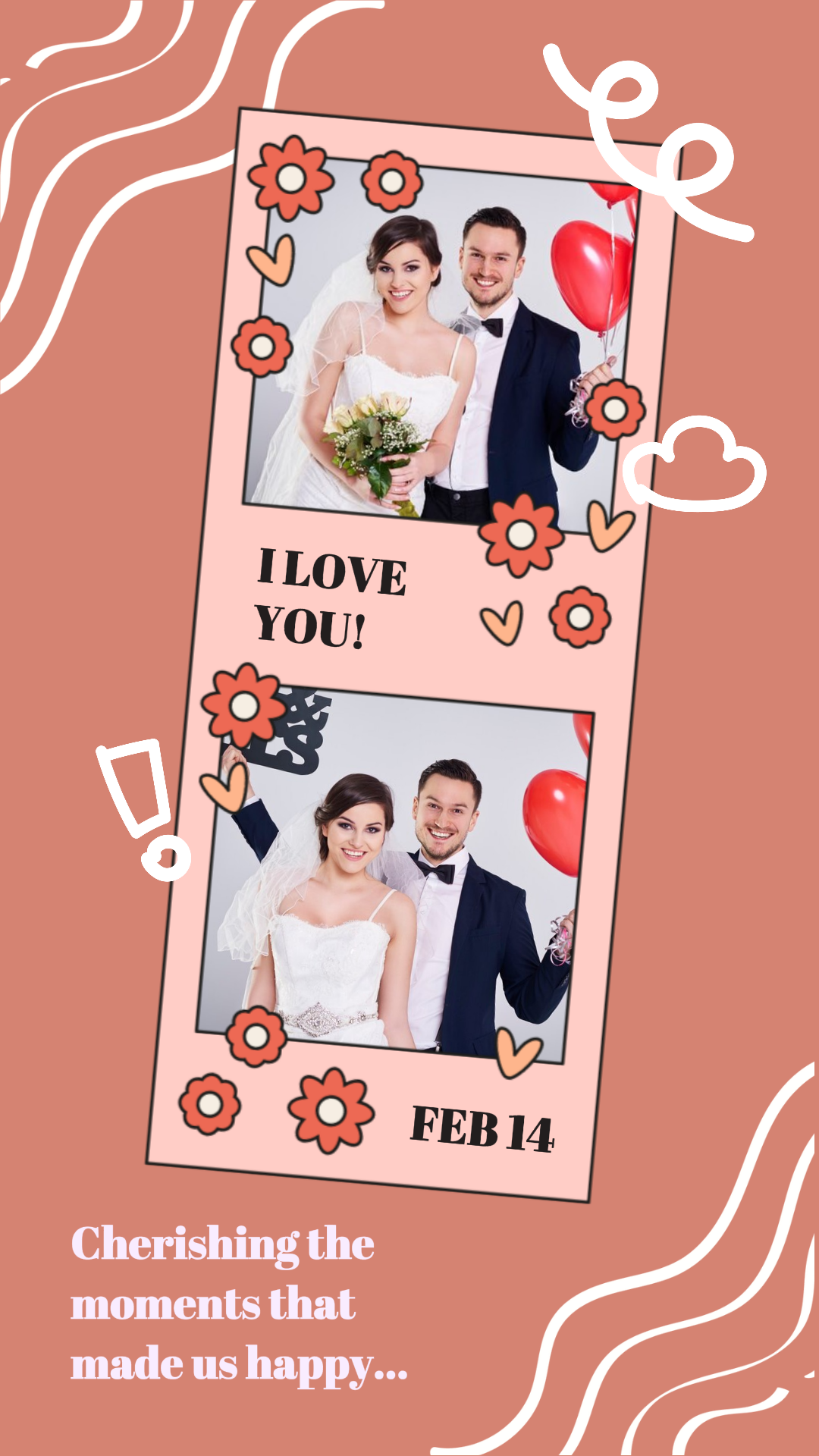 Colección de fotos del día de San Valentín IG Story Doodles