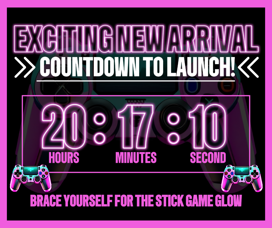 Compte à rebours des produits électroniques Facebook Post noir et rose