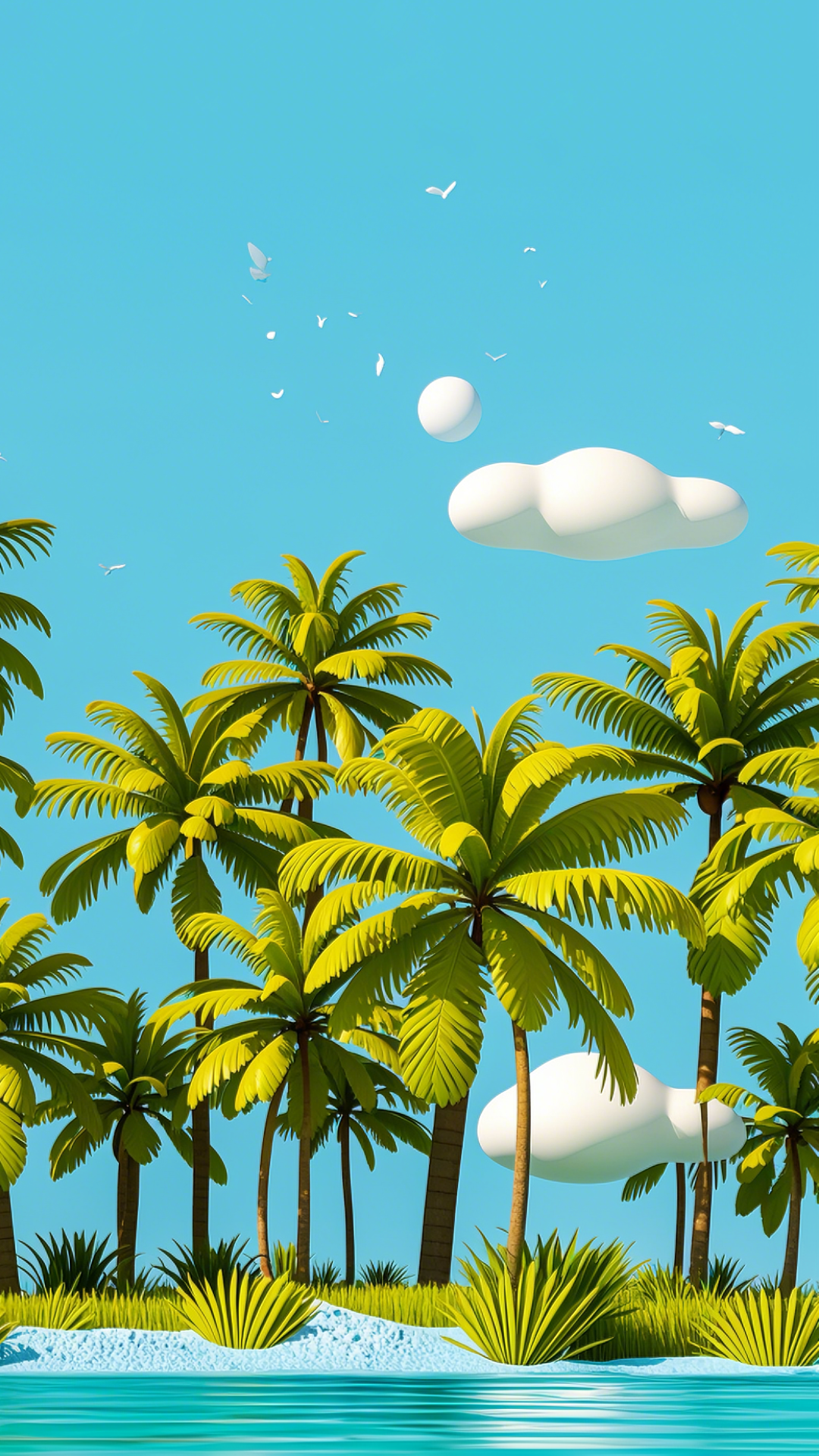 Wallpaper Creative Poster coconut tree