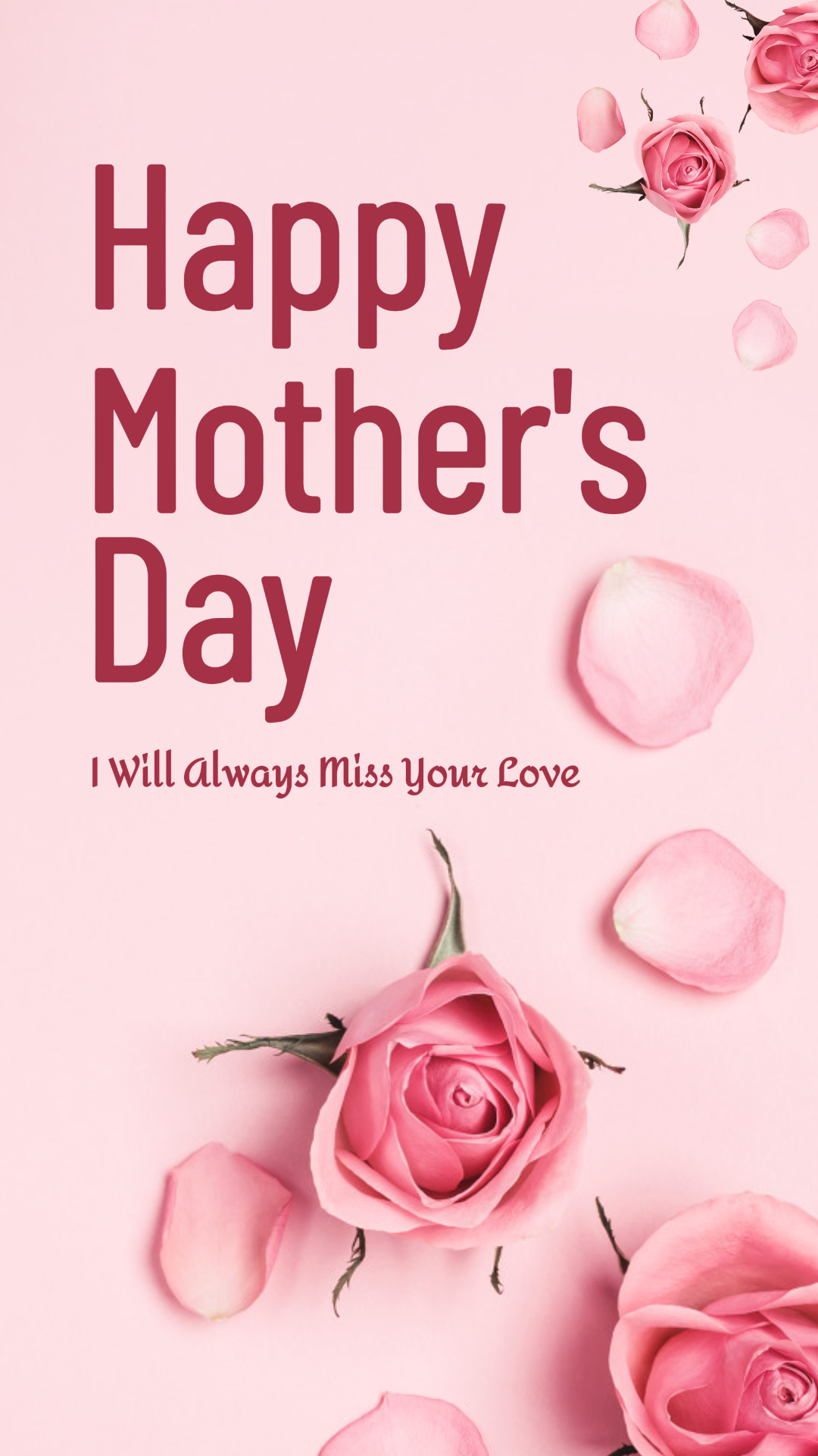 Mother'day Creative Poster Tiktok Pink