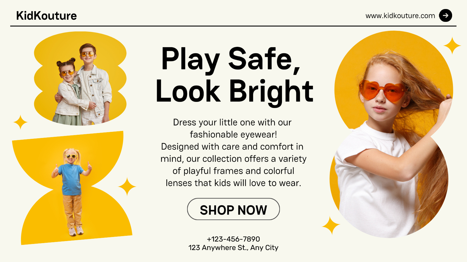 Présentoir de produits pour enfants de lunettes de mode