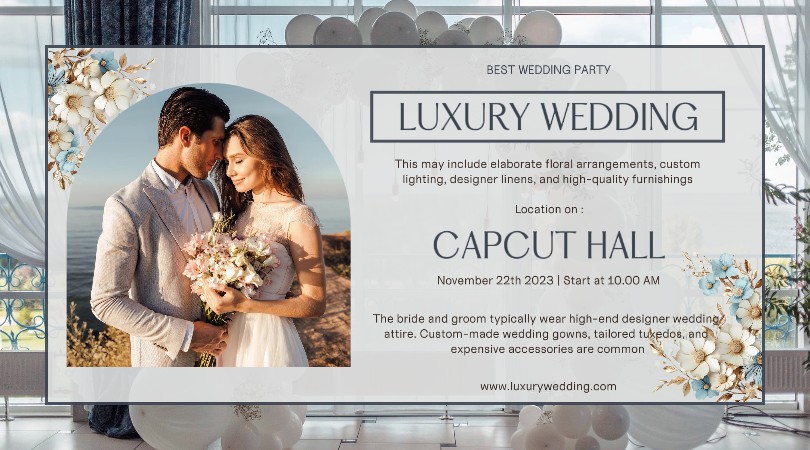 Anúncio de festa de casamento no Facebook