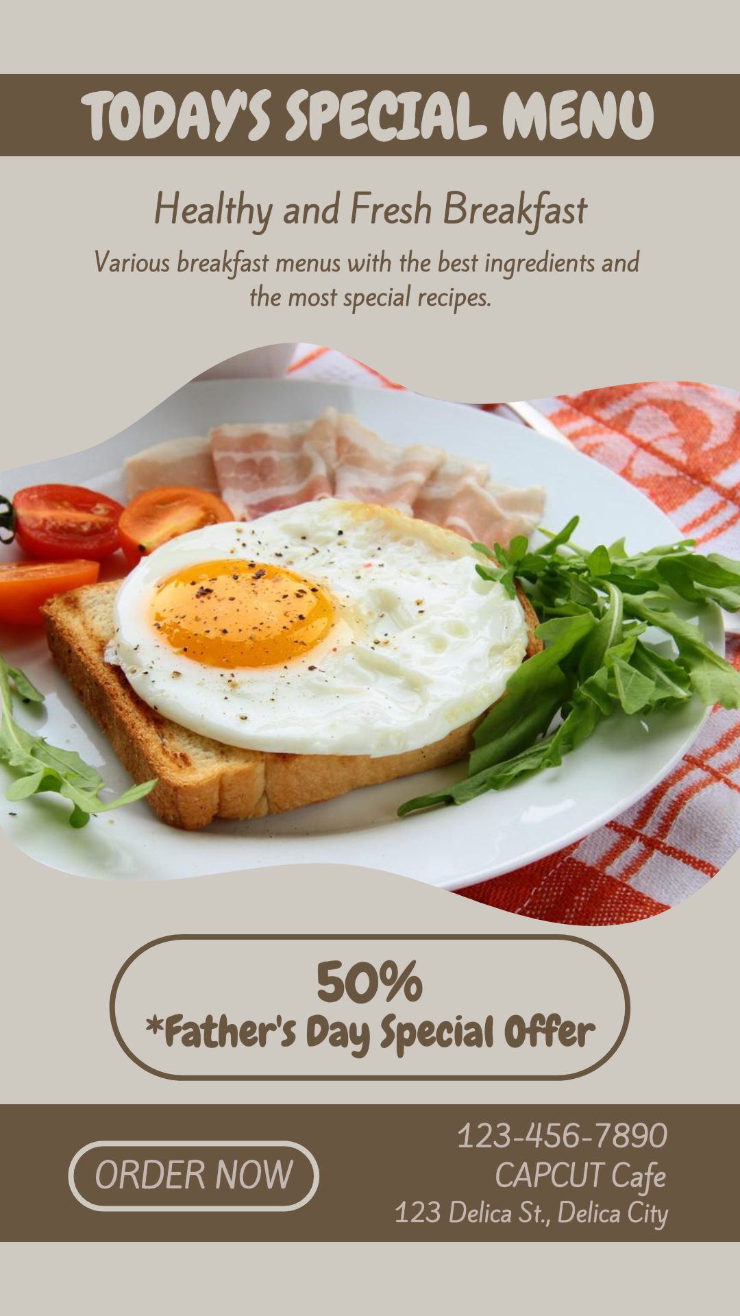 Cartel de marketing de alimentos y bebidas Historia de Instagram