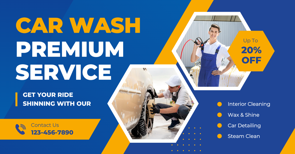 Facebook Anzeigen Autowaschanlage Marketing Poster