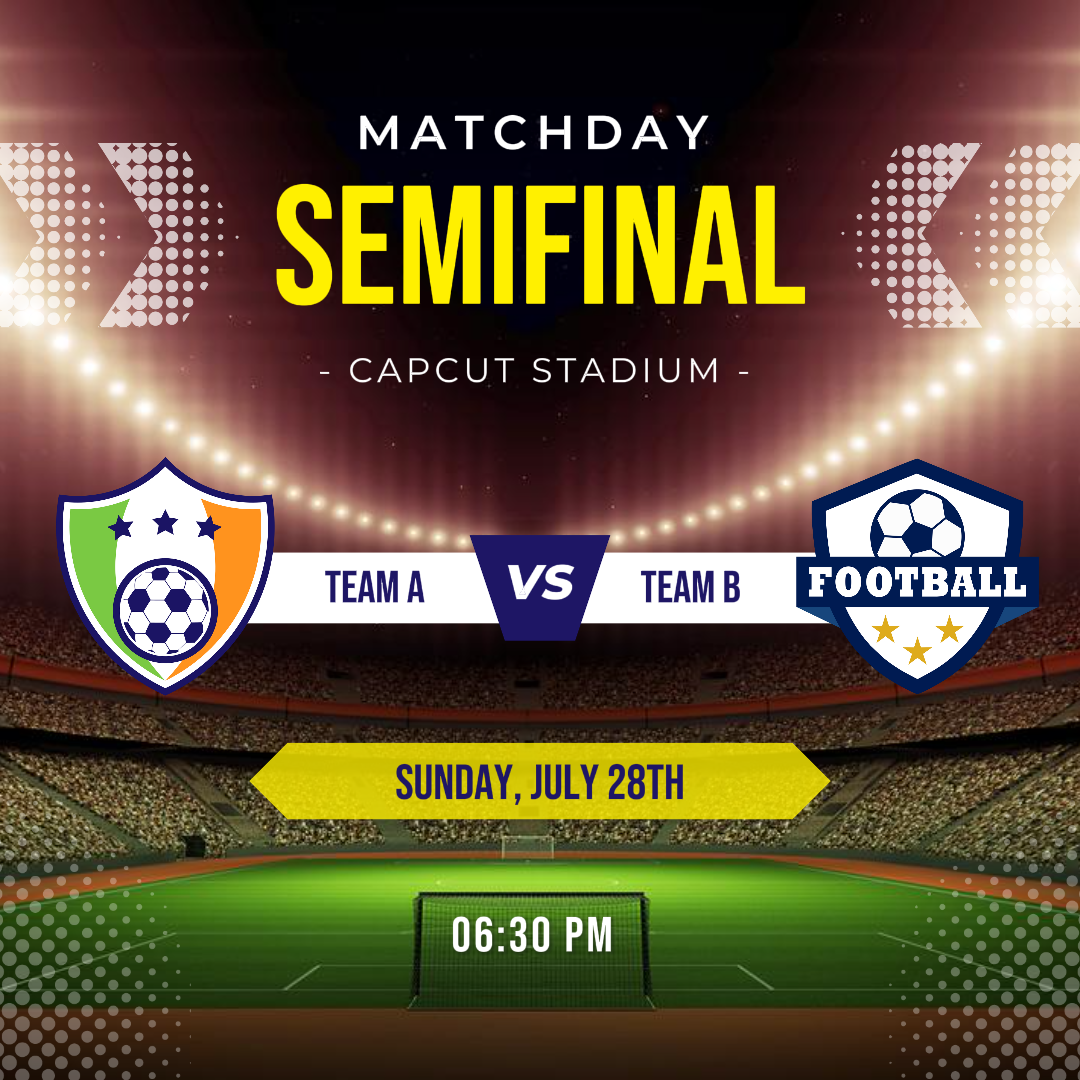 Deporte y partido Póster creativo Instagram Post Football Match Day