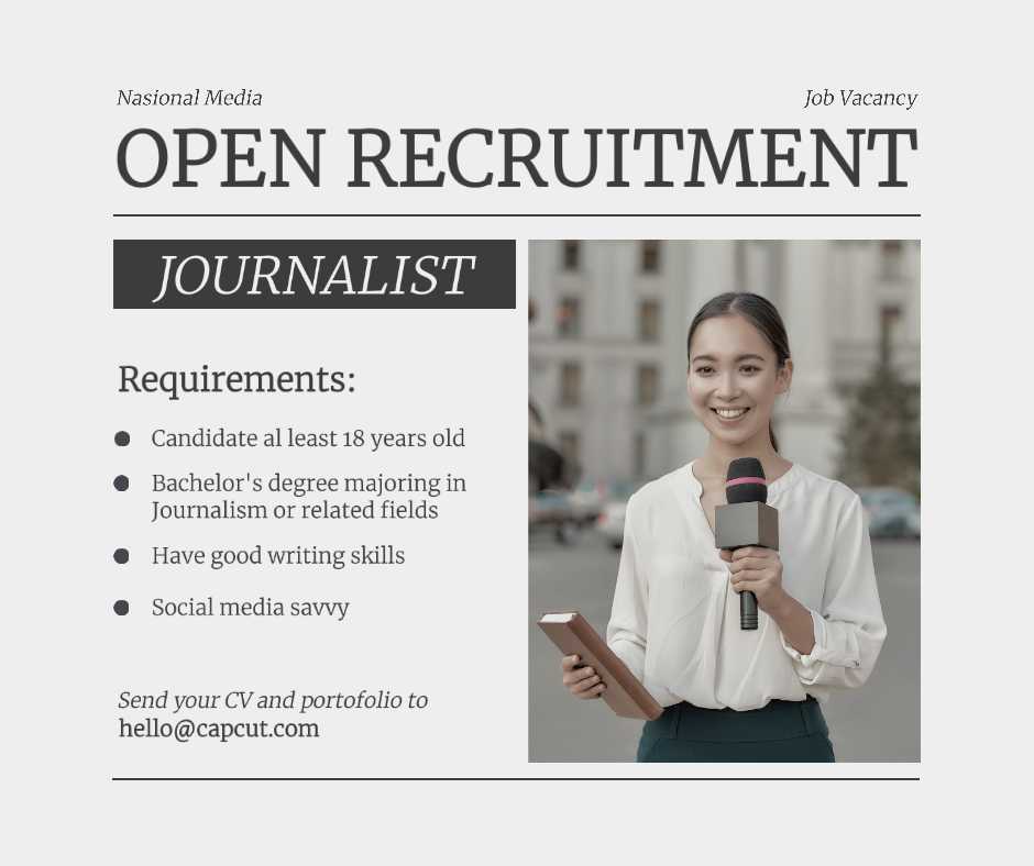 Recrutamento Facebook Post