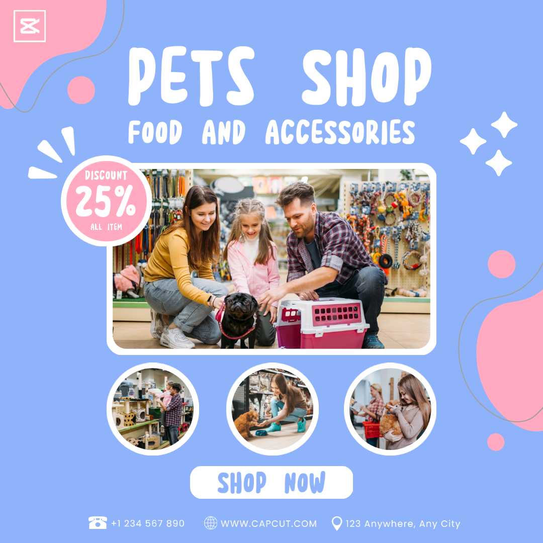 Pets Shop Promoção Instagram Post