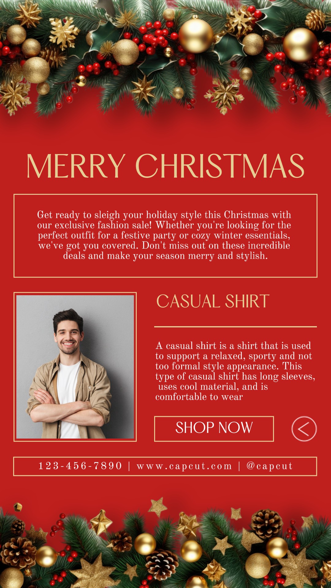 Fashion Christmas Product Display Instagram Story