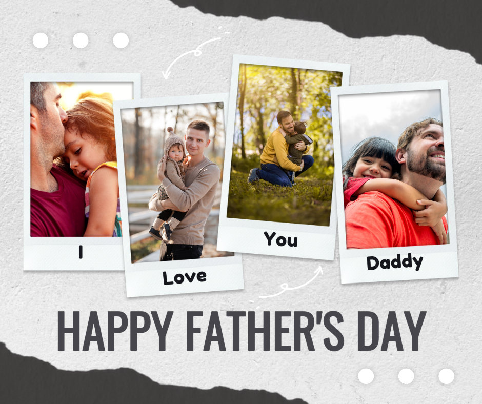 Cartel creativo del día del padre Saludo Publicación de Facebook