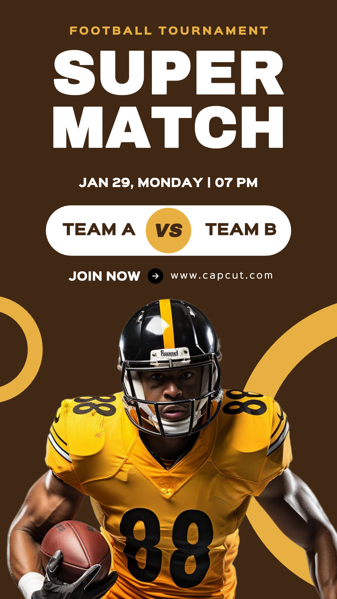 Historia de Instagram del Súper Partido de Fútbol Americano