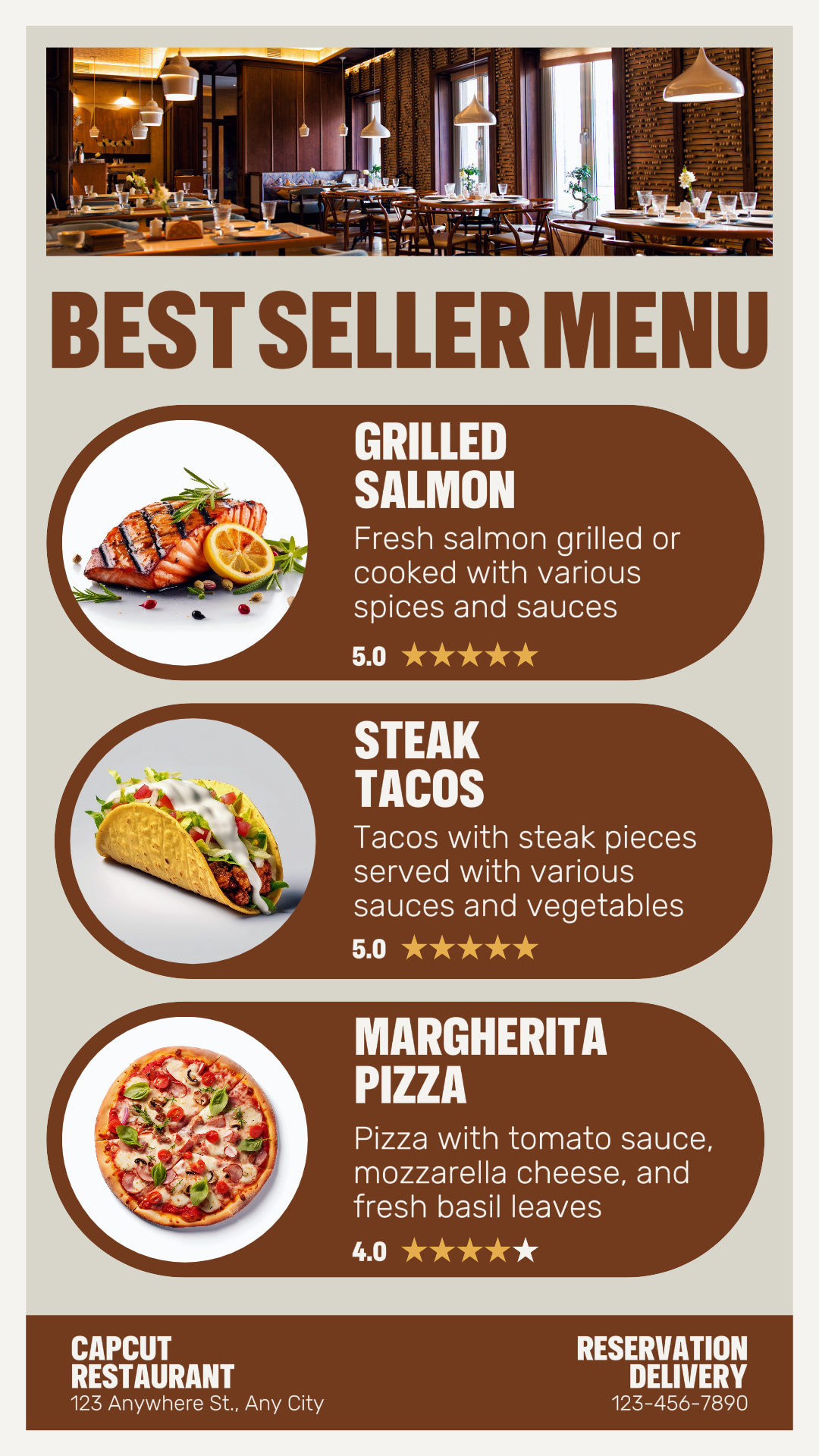 Menu Mais Vendido Restaurante Instagram Story