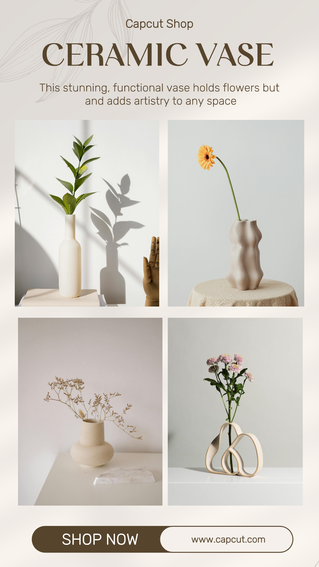 Minimalistisches Collage Marketing Poster Instagram Story Haushalt