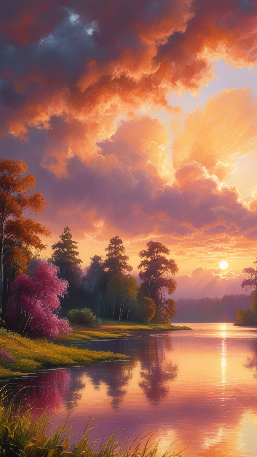 Papel de parede Golden Hour Clouds Instagram Story