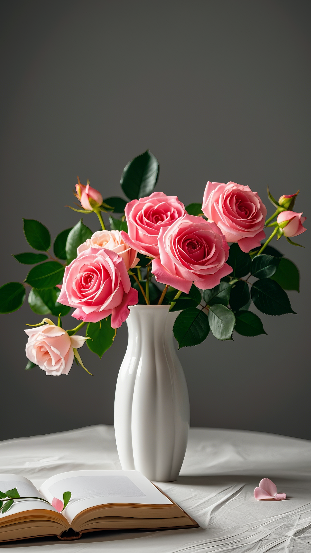 Tapete Kreatives Poster Rosa Rosen