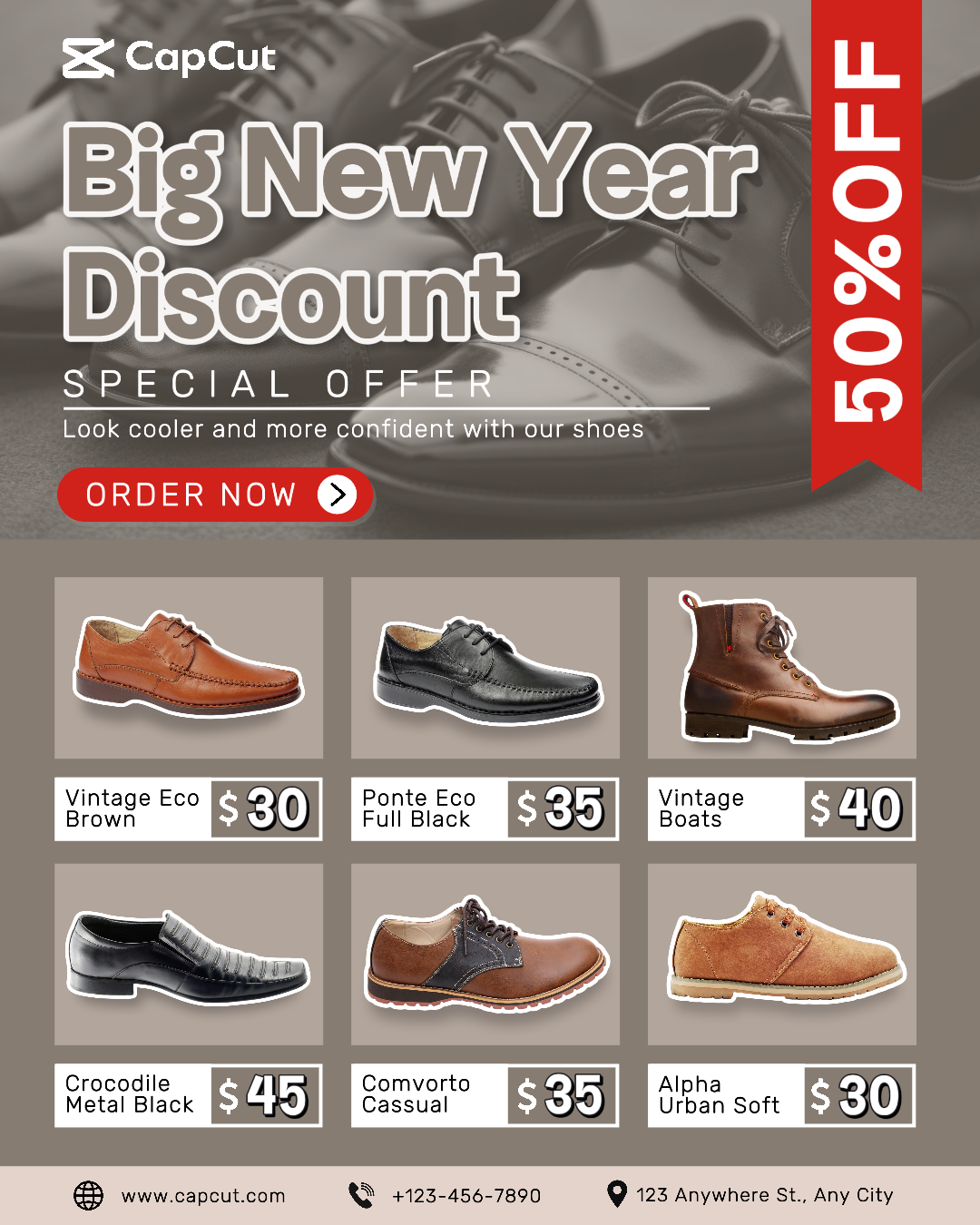 Venta de Año Nuevo Grandes Barcos Promocionales Instagram Facebook Post