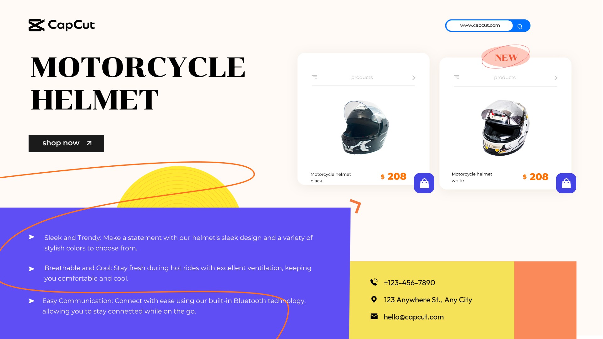 Motion Helm zeigen einfachen Stil