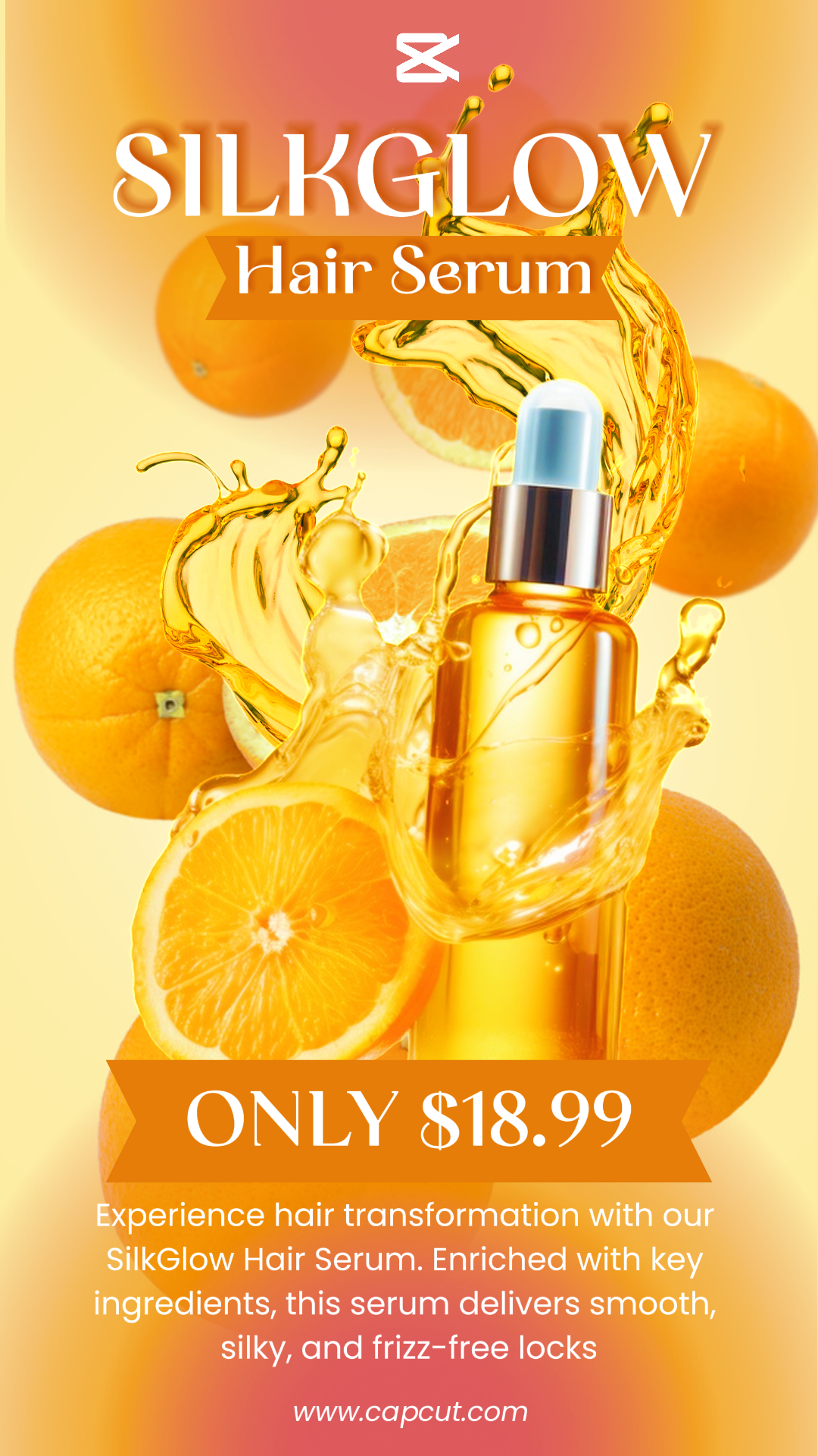 Promoción De Productos De Belleza Suero Para El Cabello Historia De Instagram