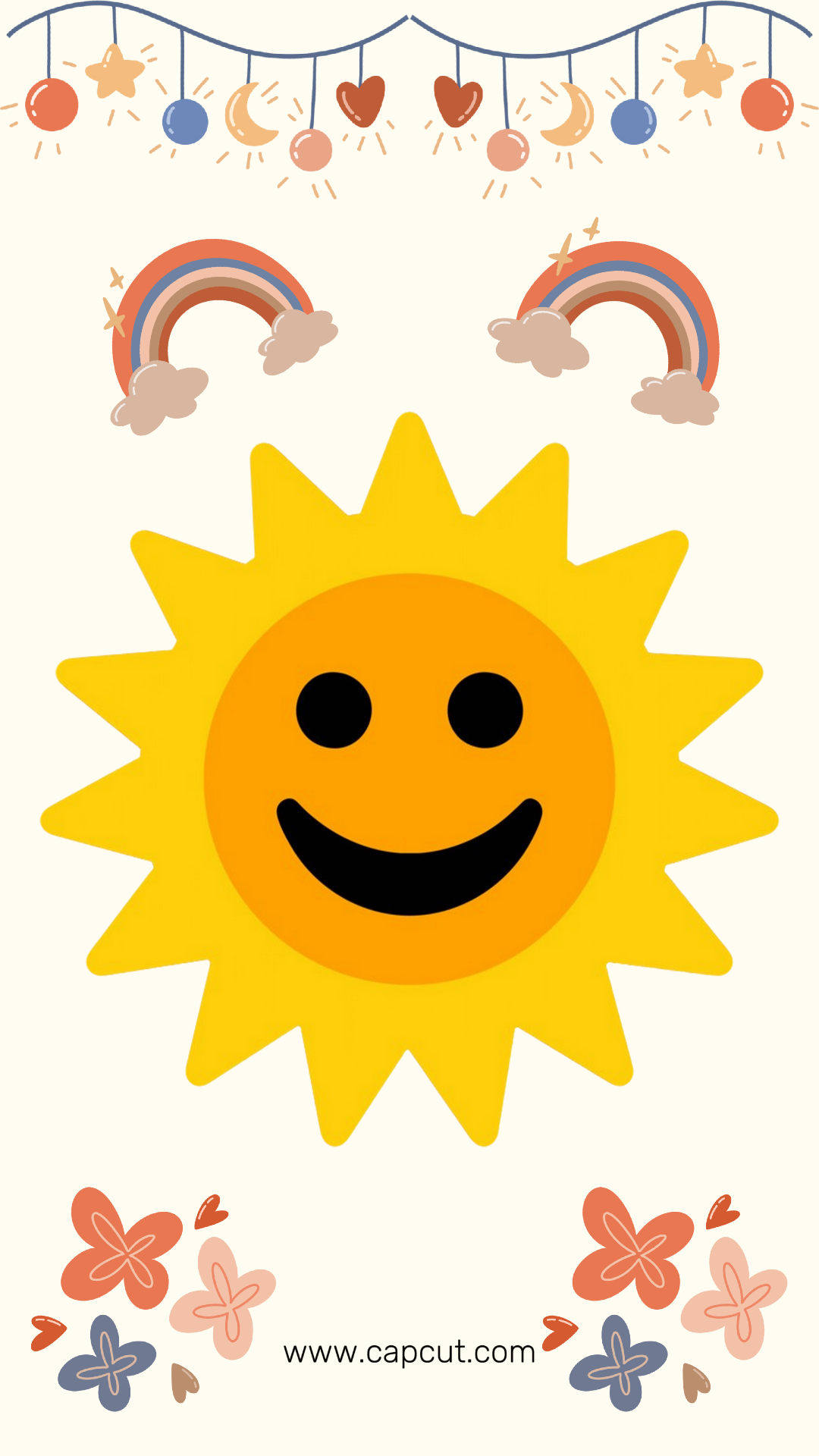 Fond d'écran Affiche créative Smiley Face Instagram Story