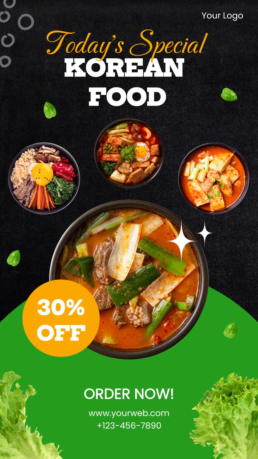 Food Promotion Korean Food Restaurant Instagram story