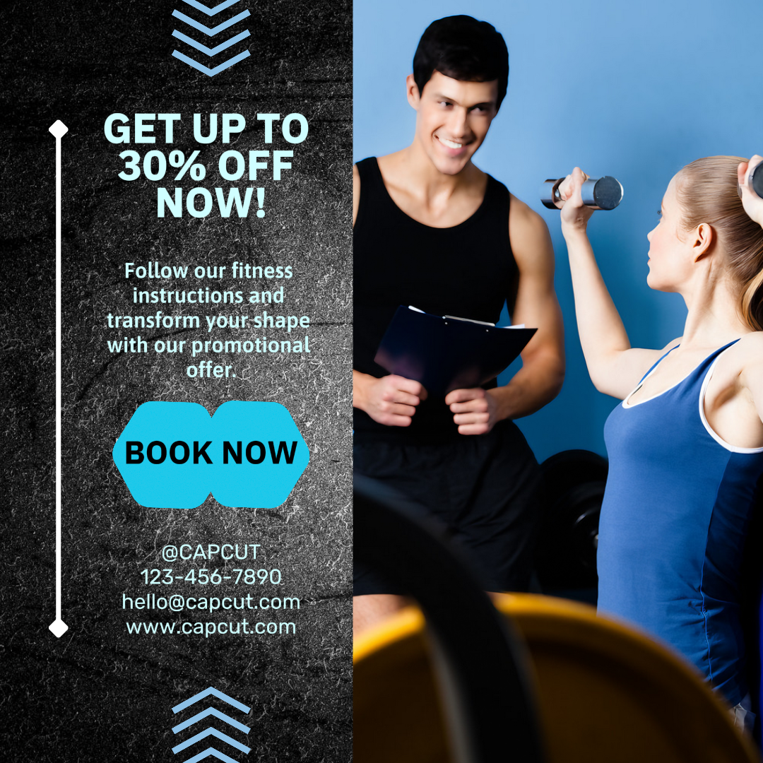 Workout and Fitness Marketing Poster Fitness & Gym IG Post