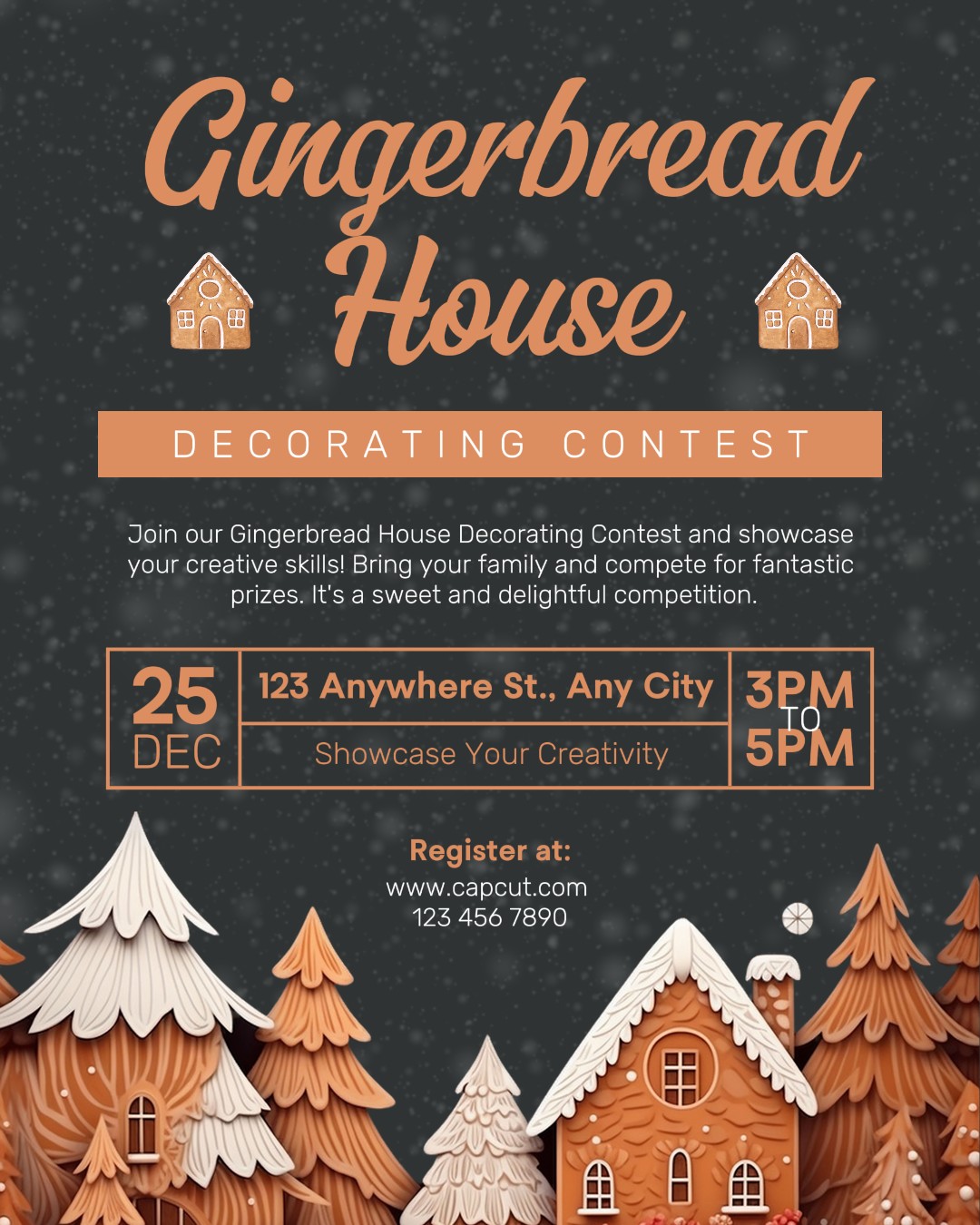 Portrait Instagram brun du festival du jour de Noël