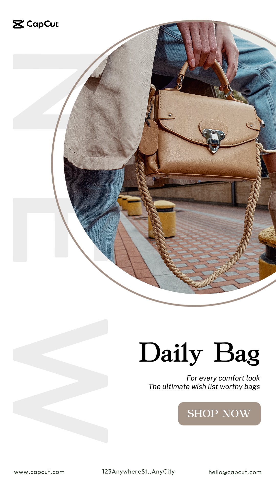 Exhibición De Productos De Bolsos De Moda Para Anuncios De Facebook