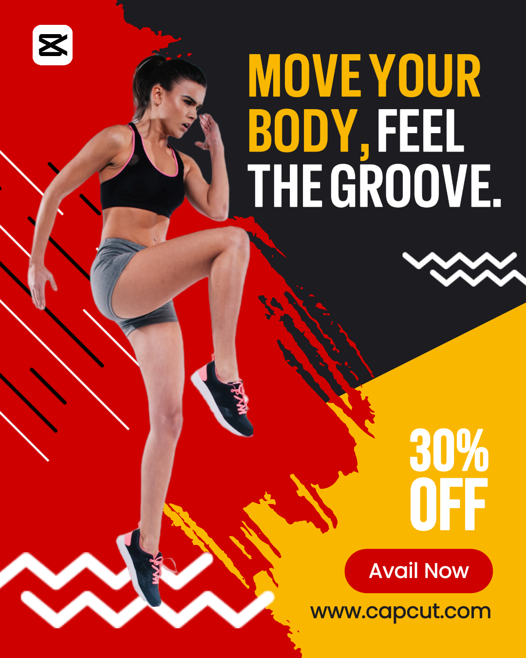 Modèle de fitness - Affiche Instagram