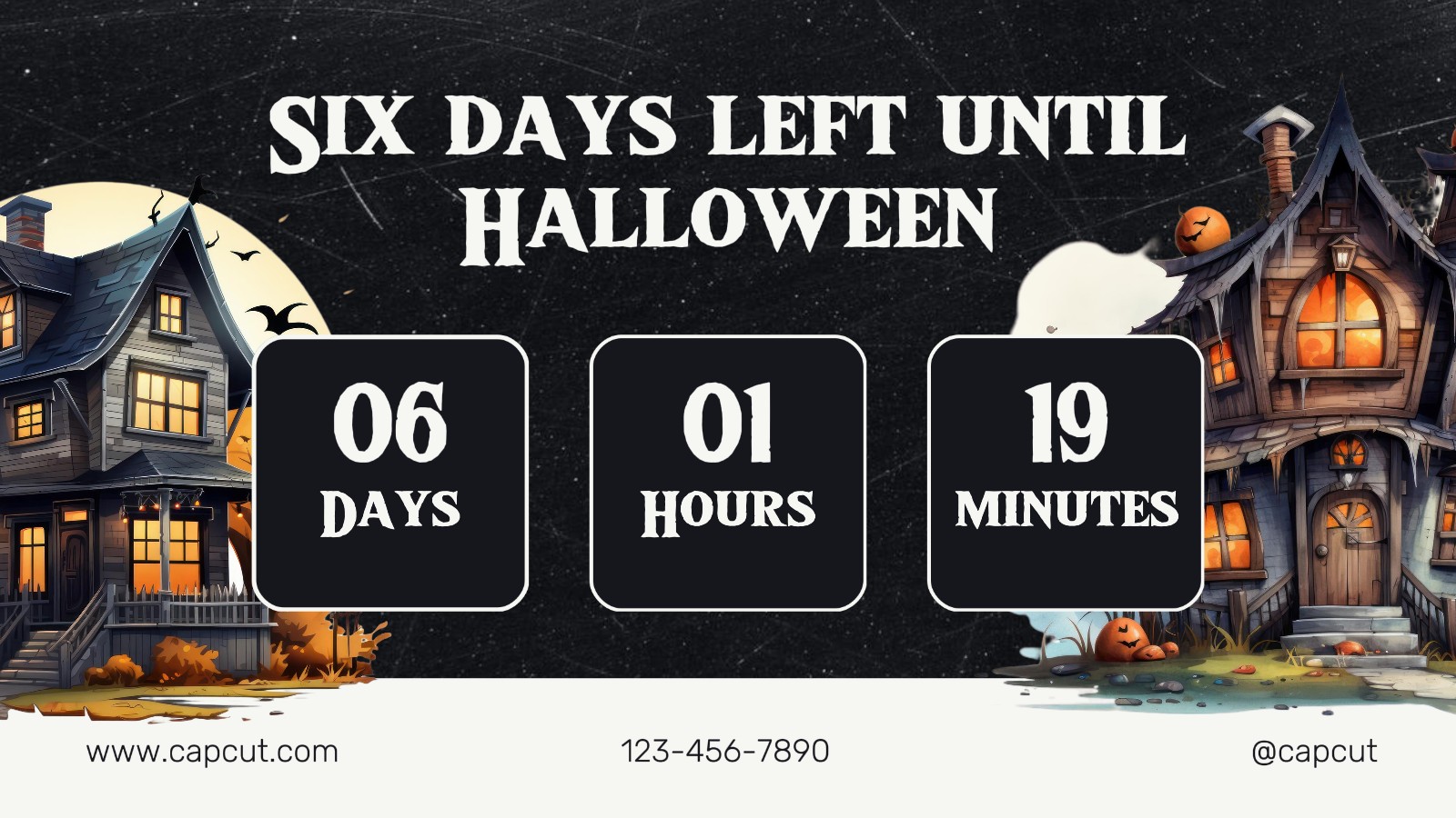 Contagem regressiva do Halloween Twitter Post