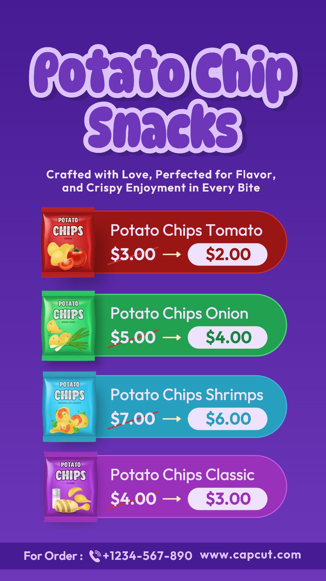 Food & Beverage Potato Chip Snacks