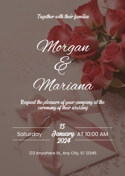 Convite - Convite de Festa de Casamento 