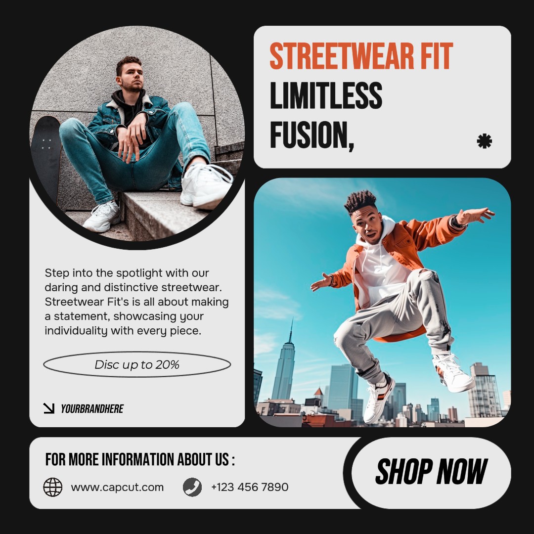 Streetwear Fashion Brand Discount Instagram Feed