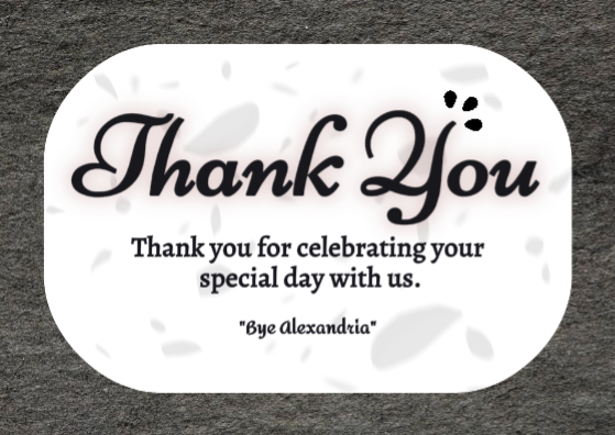 Cartes de remerciement non marketing minimalistes