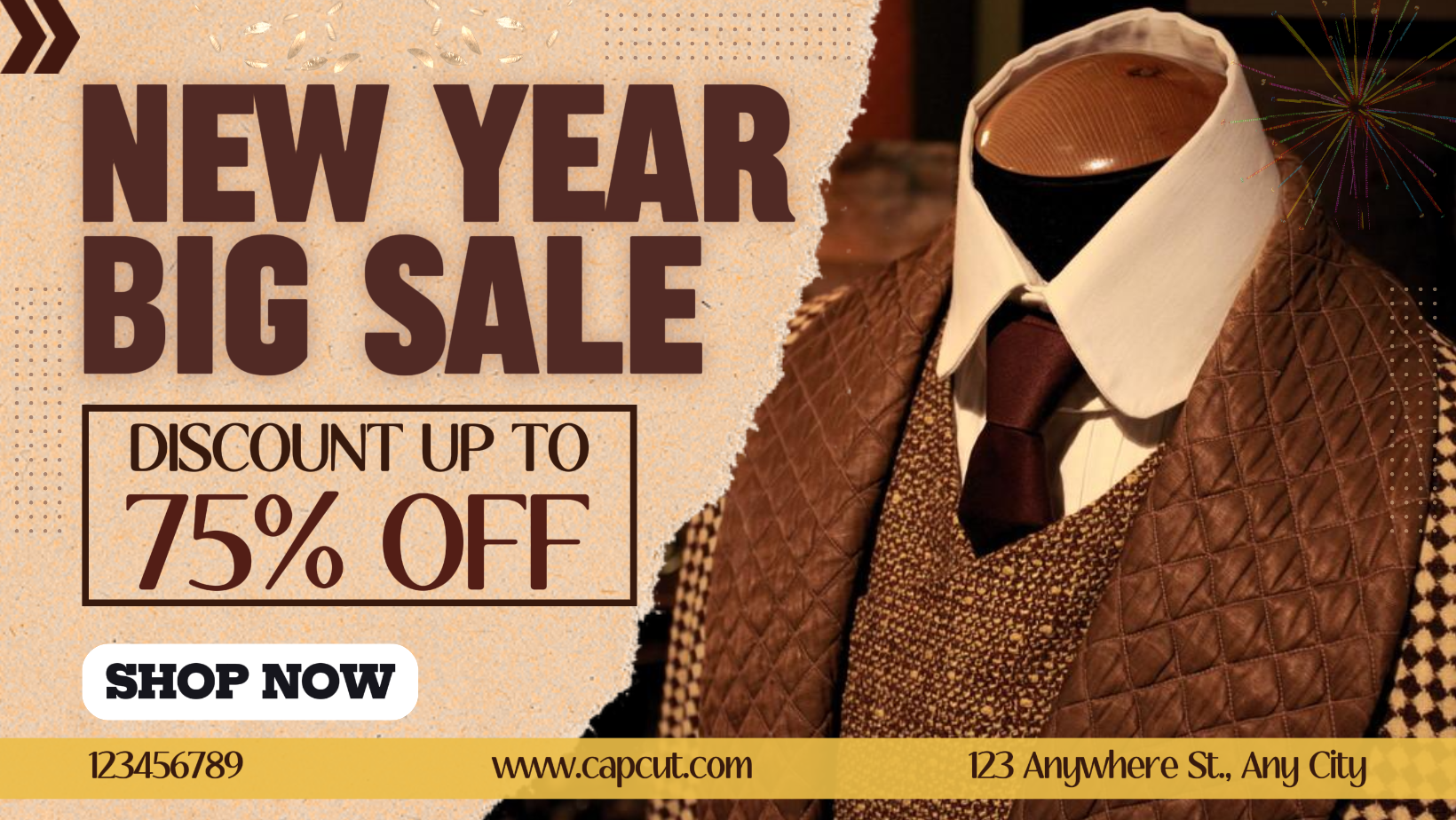 Couverture Facebook de la grande vente du Nouvel An