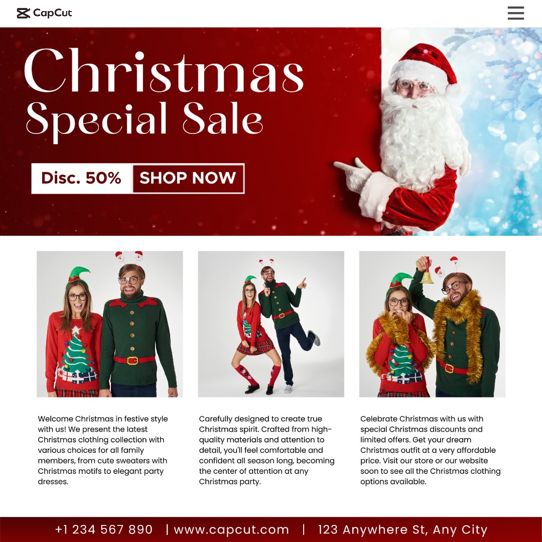 Publicação no Instagram da promoção de vendas de Natal