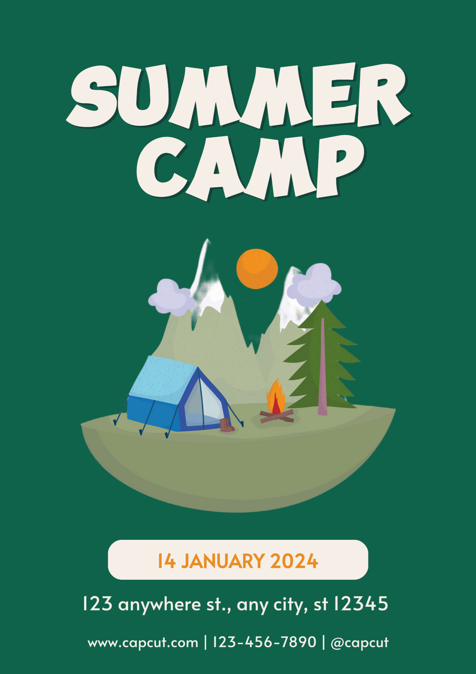 Non-Marketing Summer Camp Activity Poster