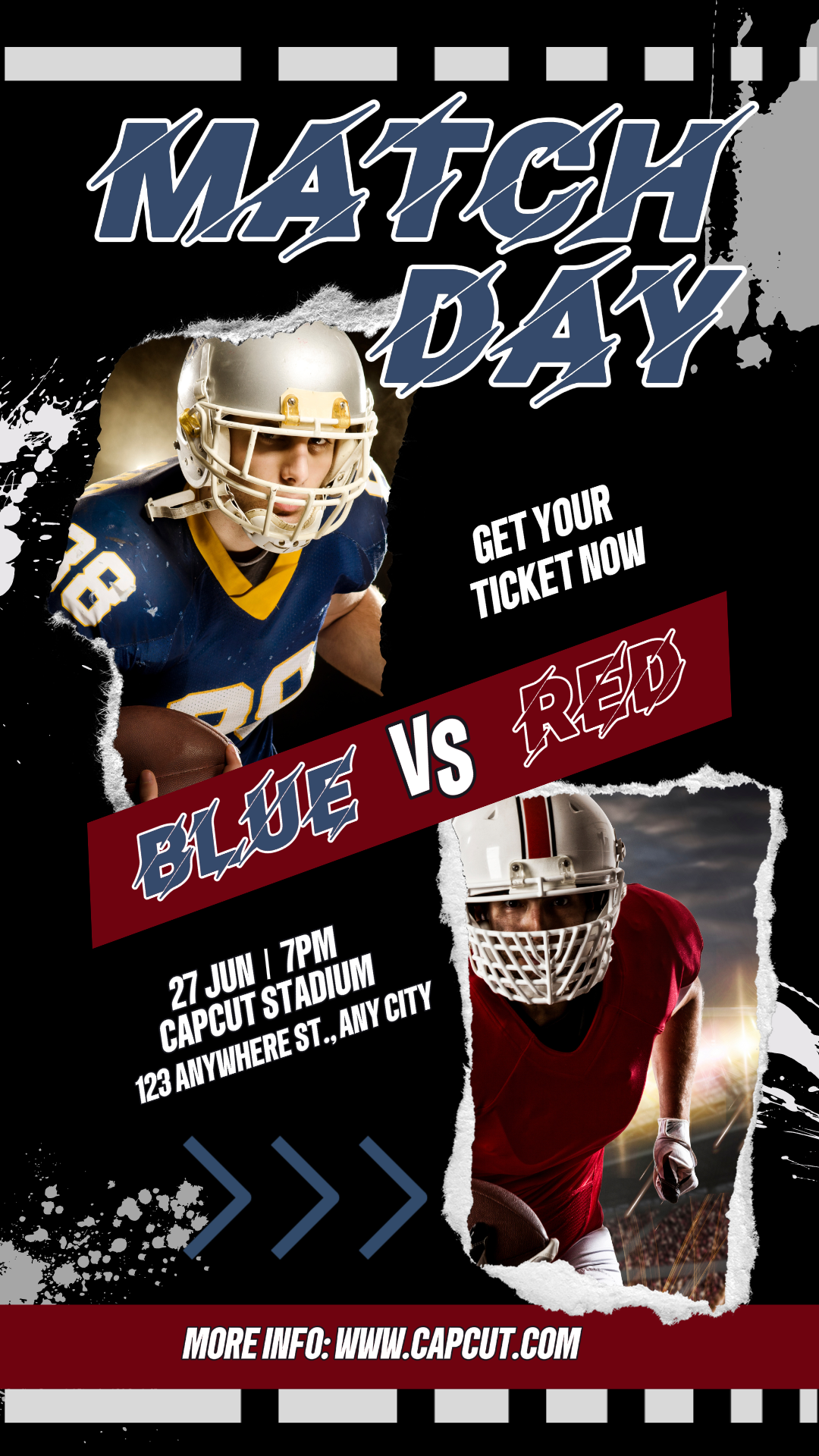 Football Match Creative Poster Instagram Storyc Match Day