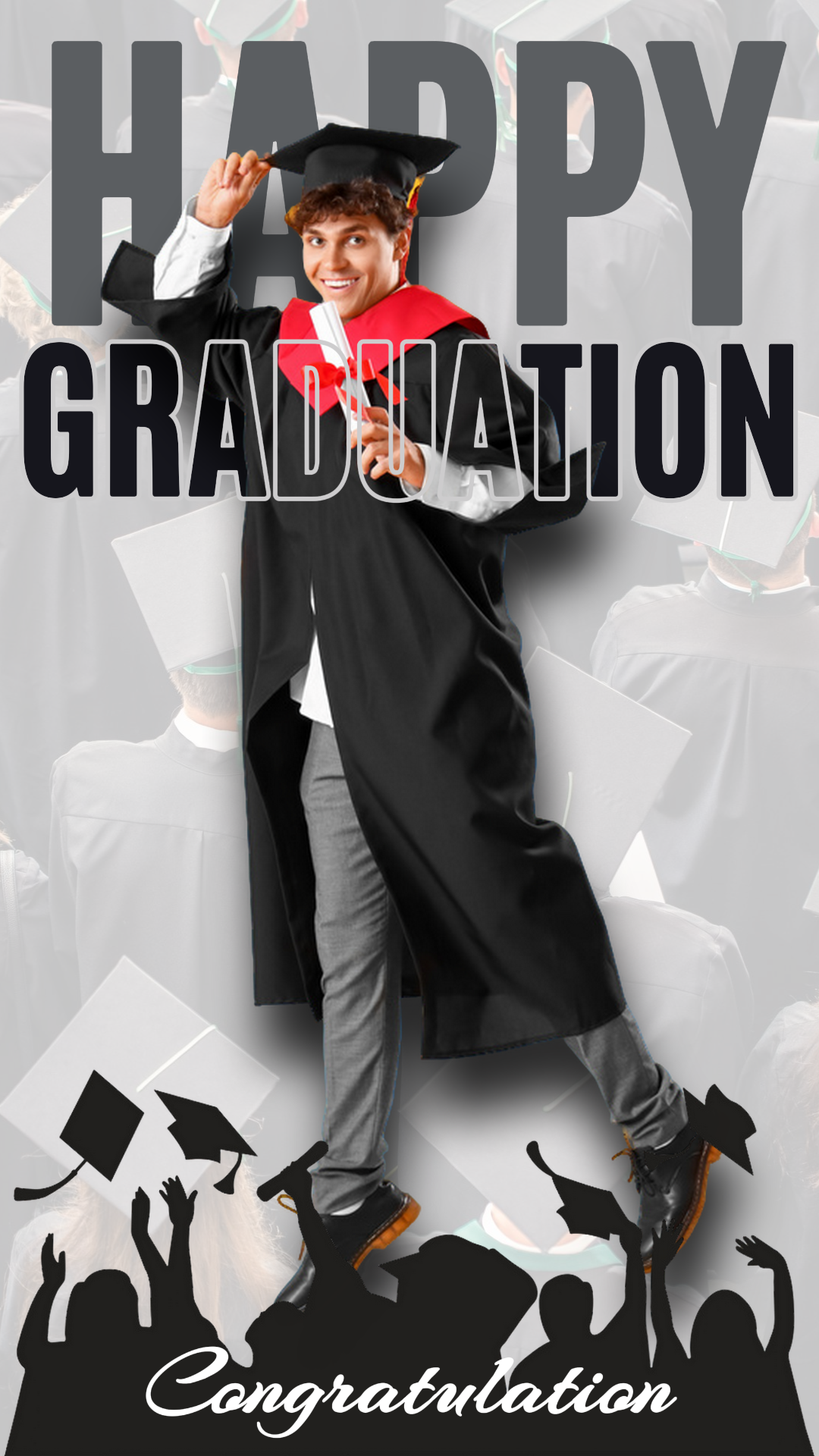 Poster kreatif musim wisuda kartu ucapan instagram story