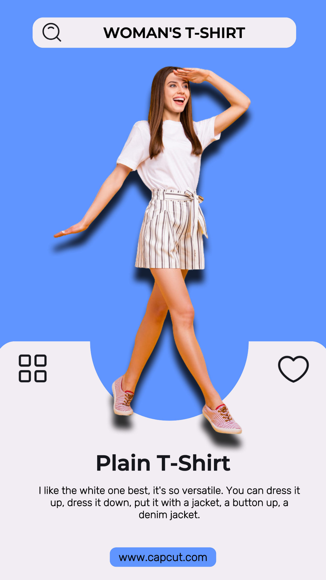 Clothing and Shoes Marketing Poster Plain T-Shirt Product Display Instagram Story