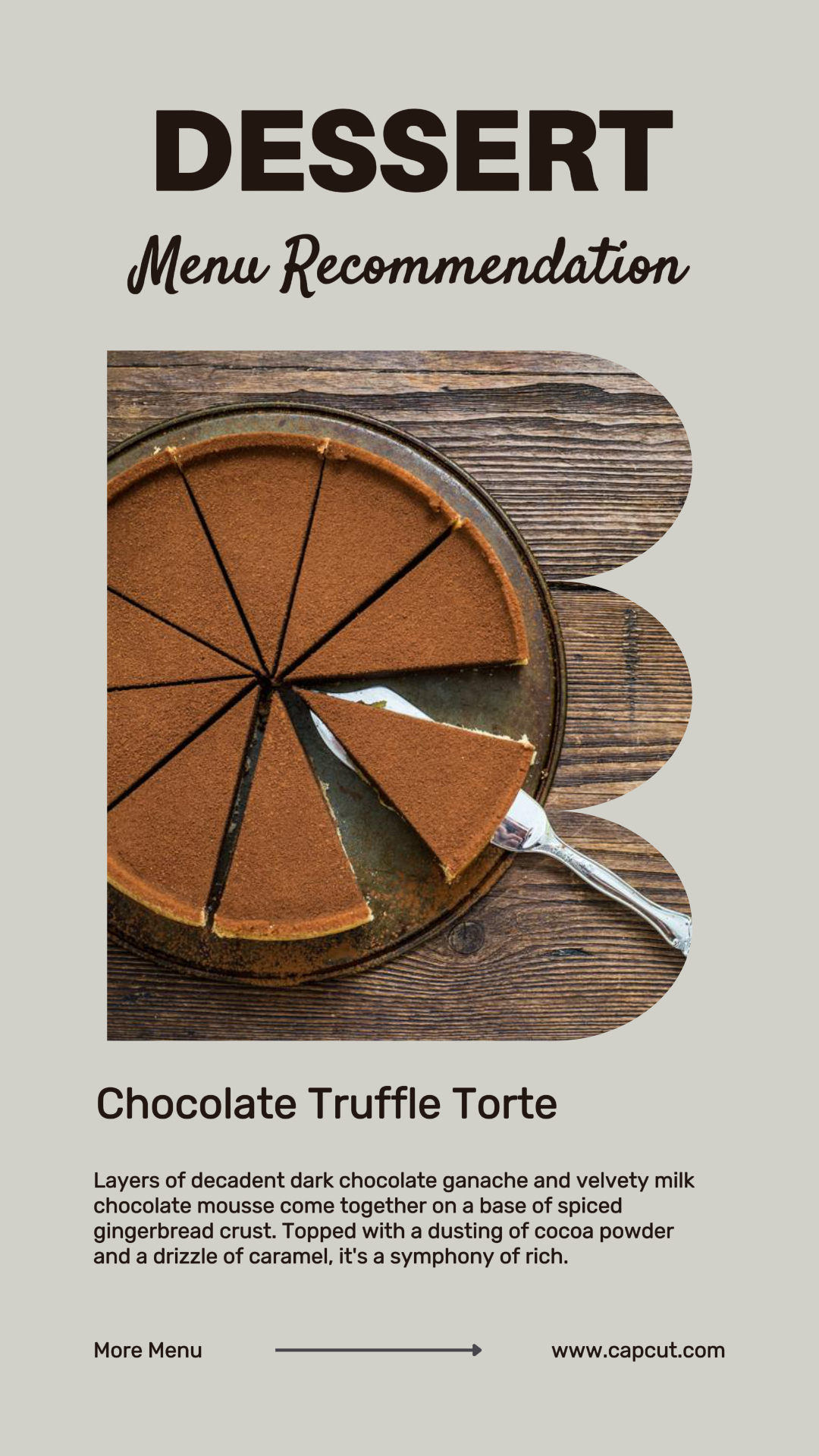 Dessert Menu Recommendation Instagram Story