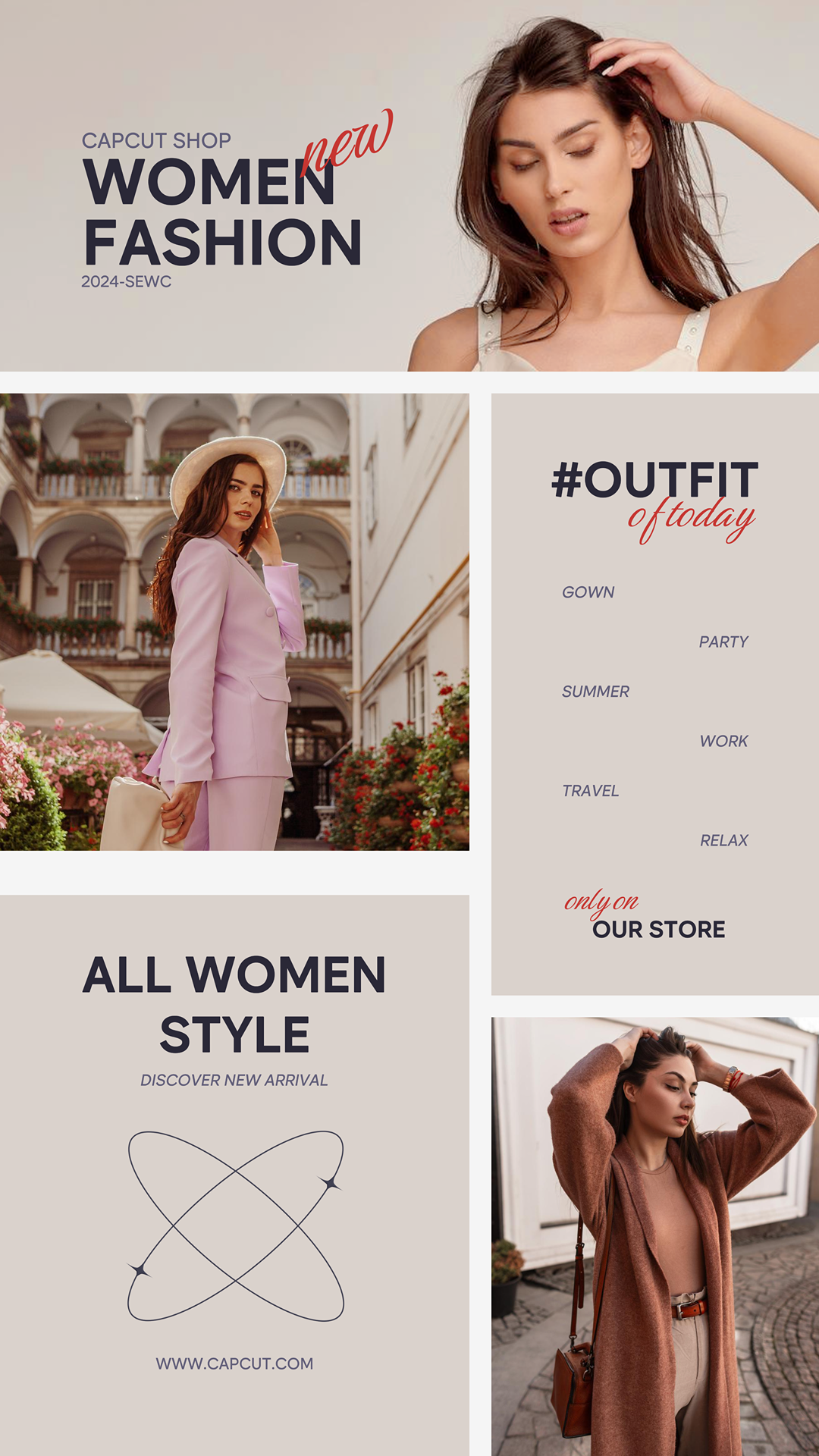 Clothing Marketing Poster Women Fashion