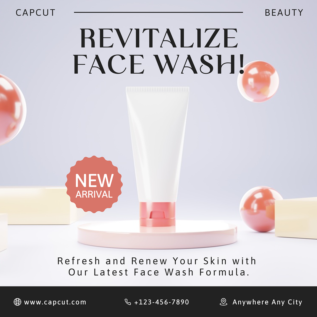 Affiche marketing des soins de beauté Soins de la peau Nouveauté Instagram Post style minimaliste