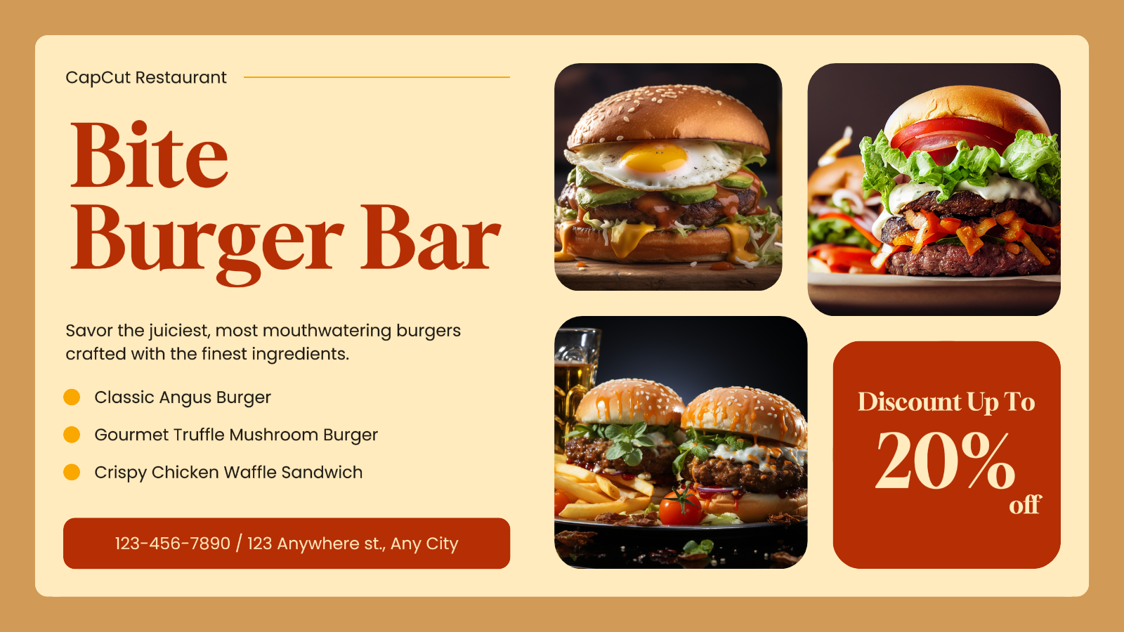 Promoción De Descuento De Burger Bar Publicación De Twitter