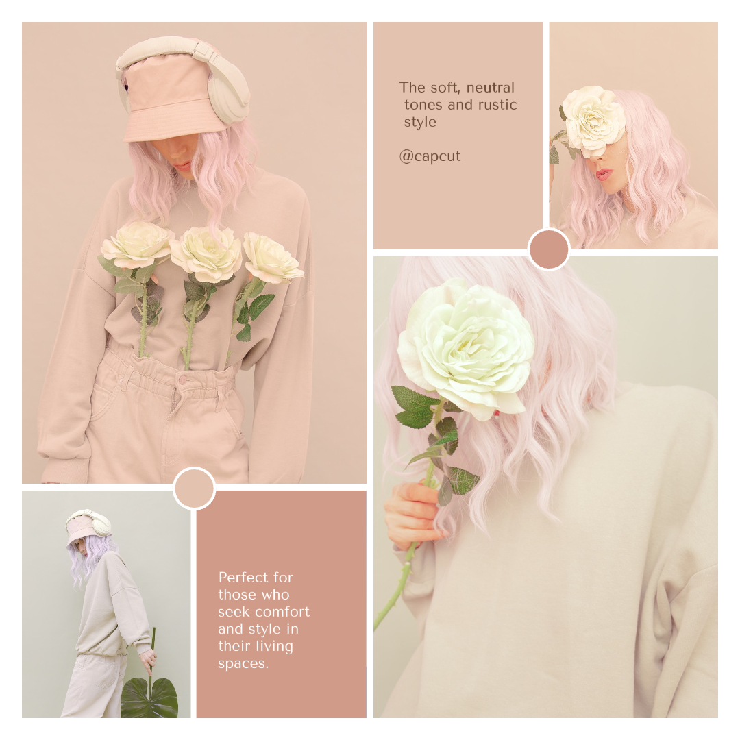 Collage minimaliste photo personnelle post instagram