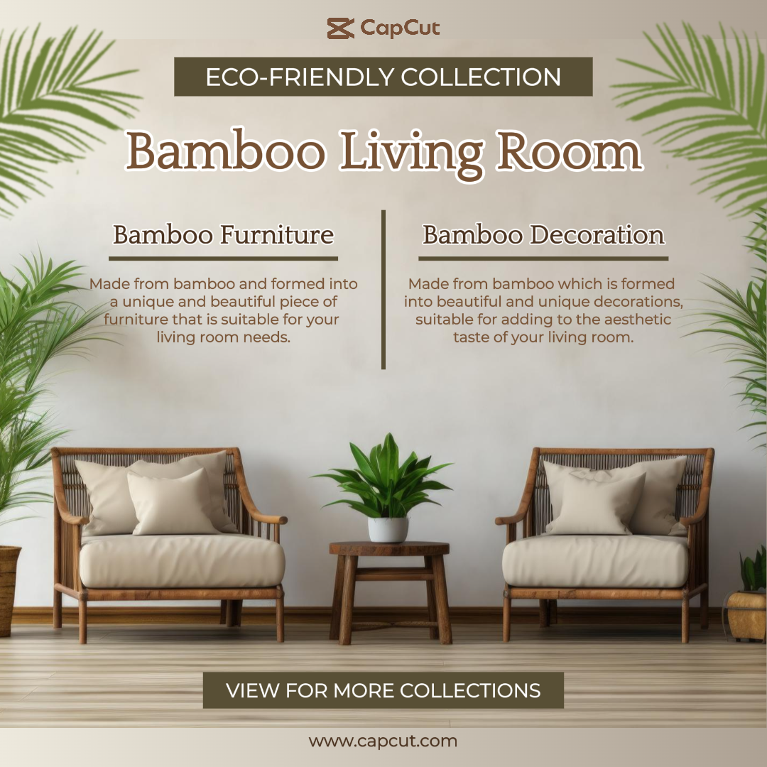 Haushalt - Marketing Poster Produktanzeige Bambus Wohnzimmer Ideen Instagram Post
