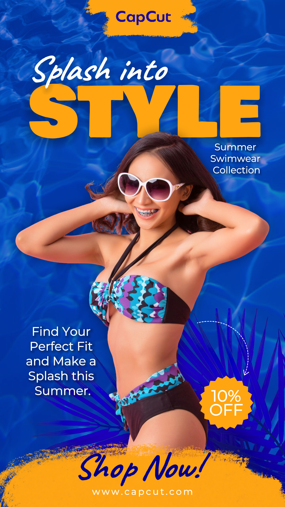 Clothing - Marketing Poster Promotion/Discount for summer clothes Instagram story Eye-catching style