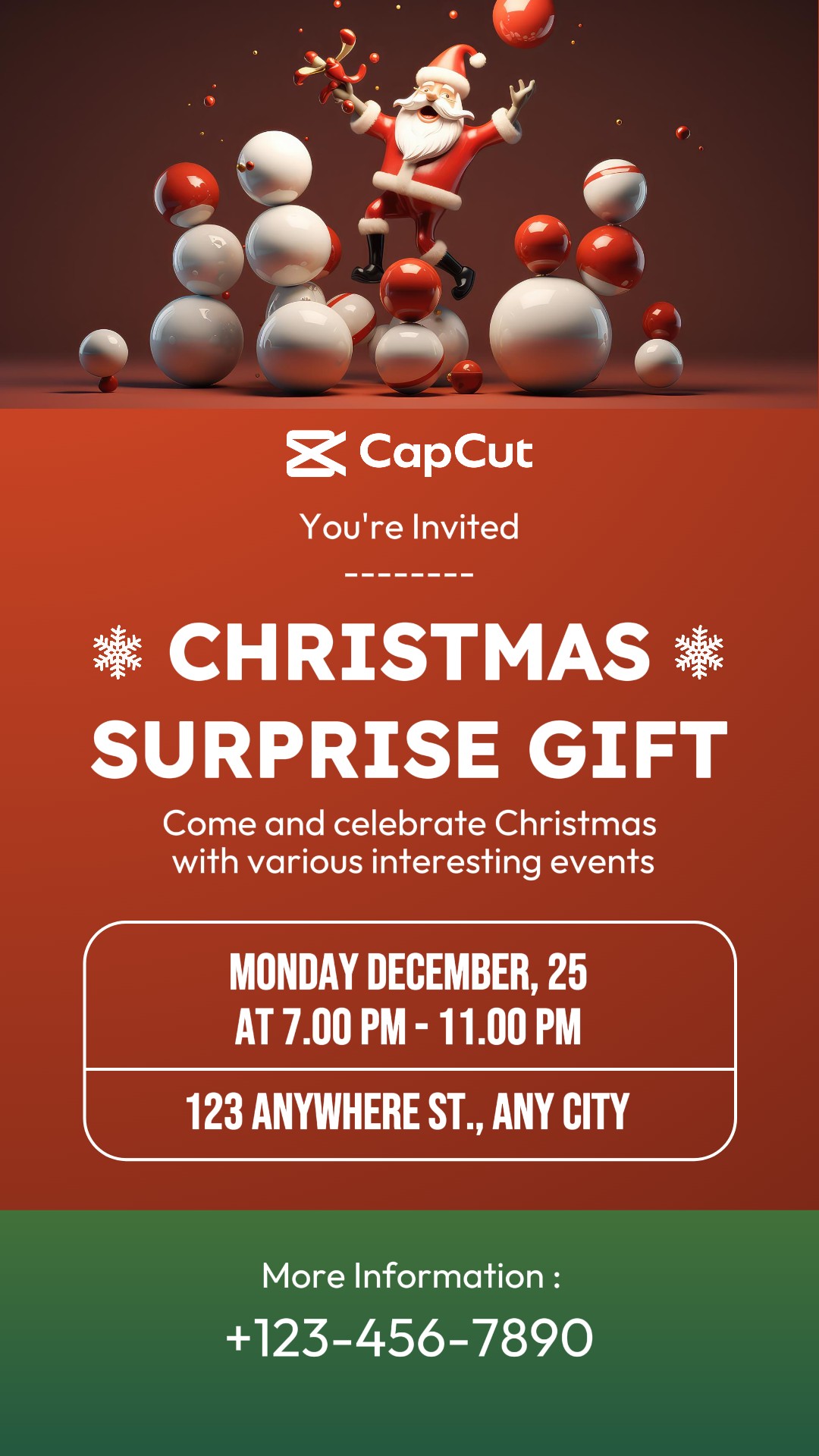 Weihnachtsüberraschungseinladung Instagram Story 